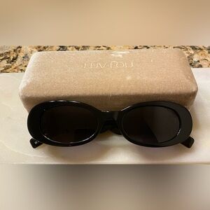 LUV LOU The Ellidy - Black Polarized bio-acetate frame with smoke mono lens